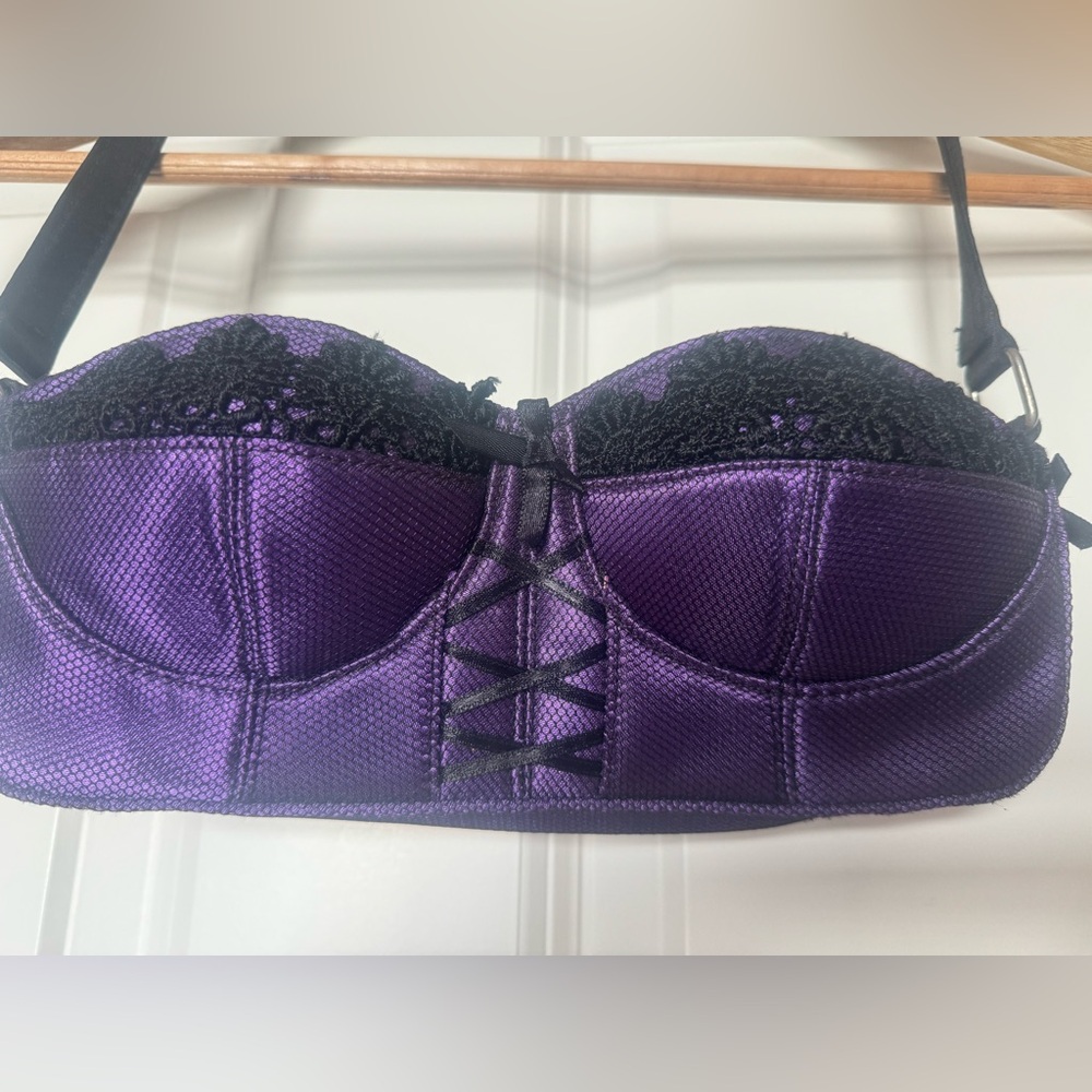 Purple handbag shape of a women’s bra ..